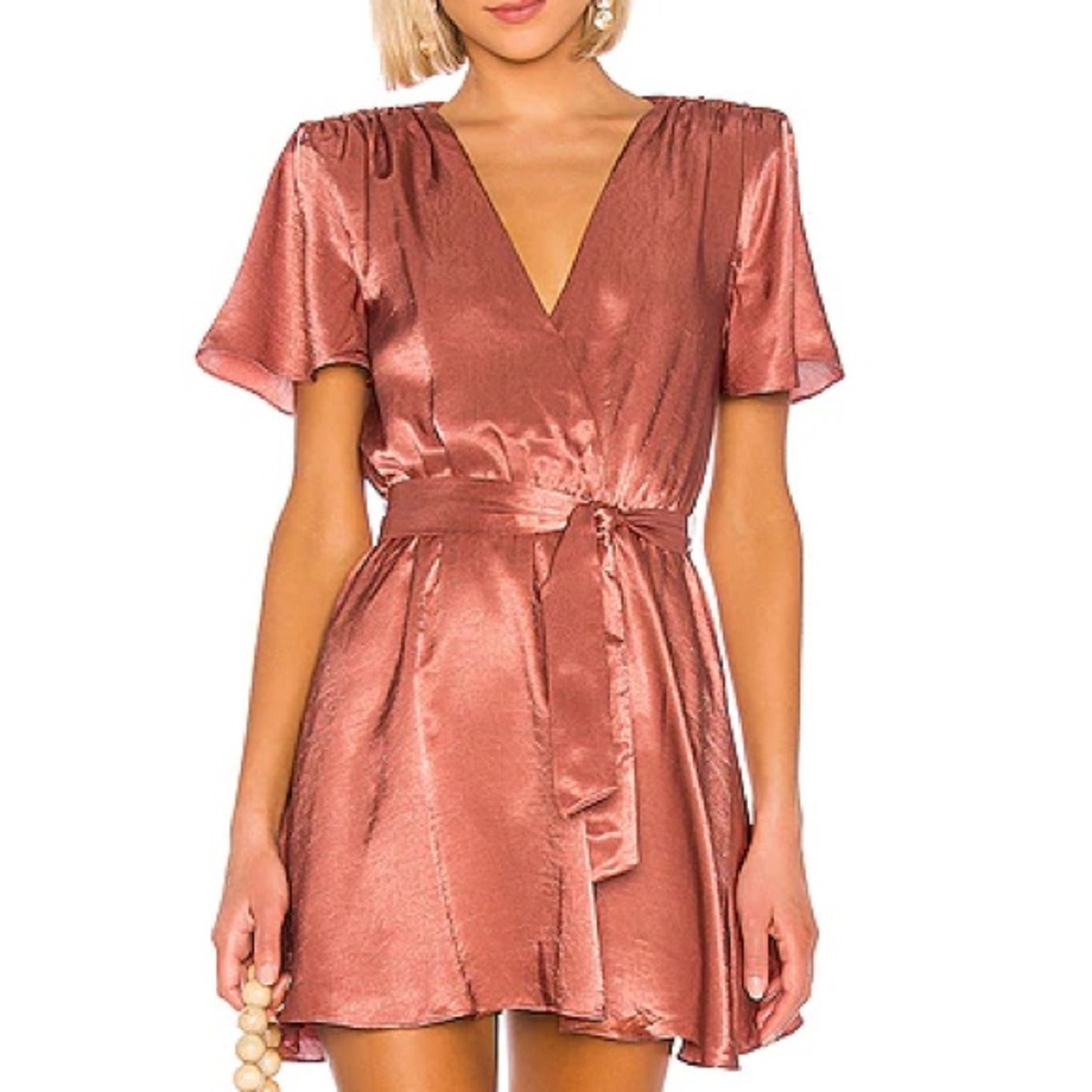 X REVOLVE ANNIKA DRESS IN COPPER